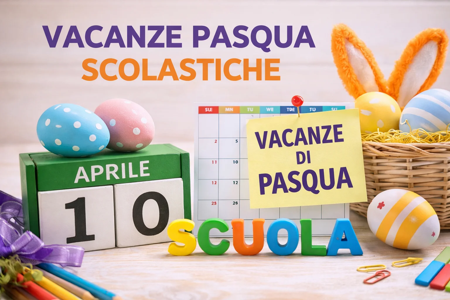Vacanze di Pasqua 2026: ecco quando iniziano e finiscono (le date ufficiali)