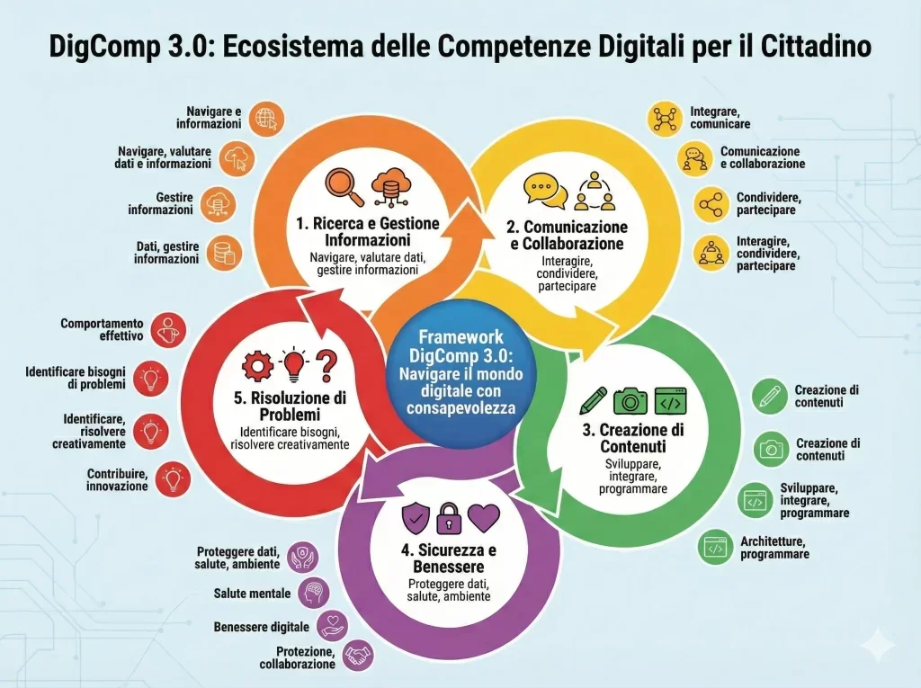 DigComp 3.0 il framework che ridefinisce le competenze digitali essenziali per docenti, studenti e cittadini europei