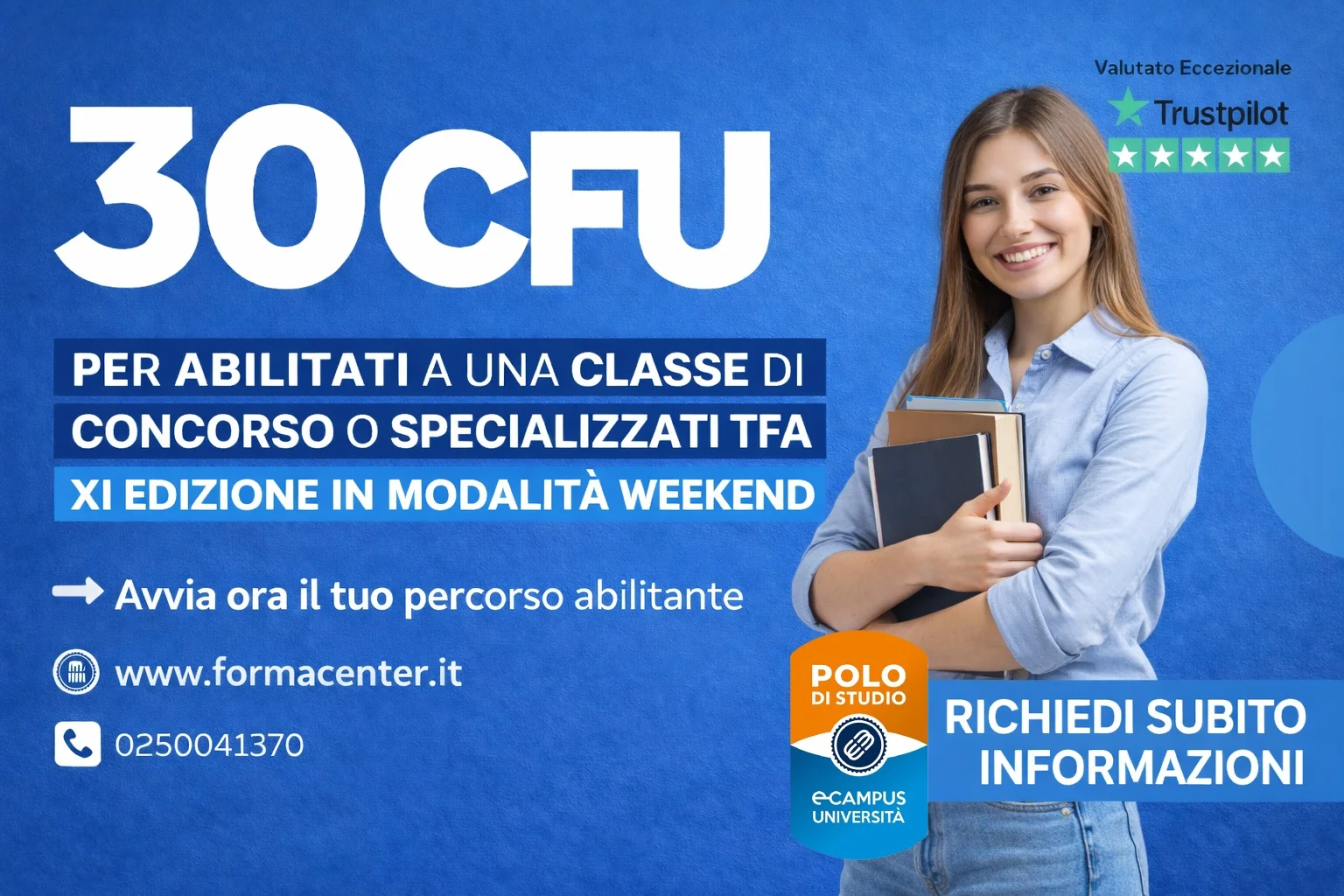 30 CFU art. 13 eCampus: aperte le iscrizioni alla XI edizione fino al 6 maggio 2026