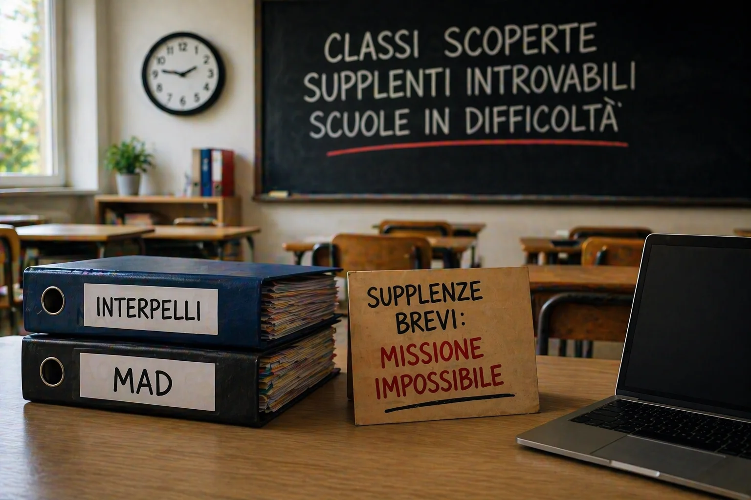 Supplenze brevi, caos nelle scuole: sempre più difficile trovare docenti. Interpelli e MAD, un sistema che non convince