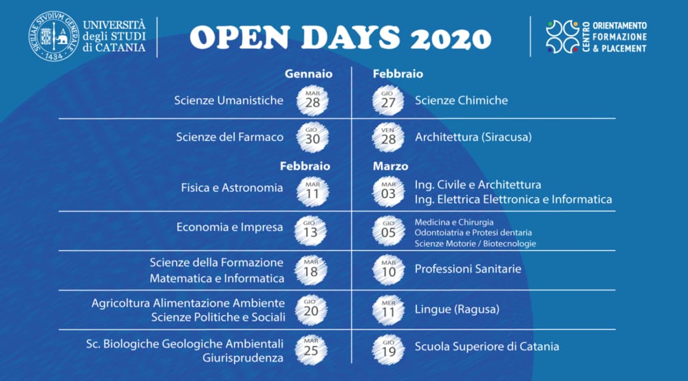 Open Days a Catania 2020, i giovani incontrano il futuro