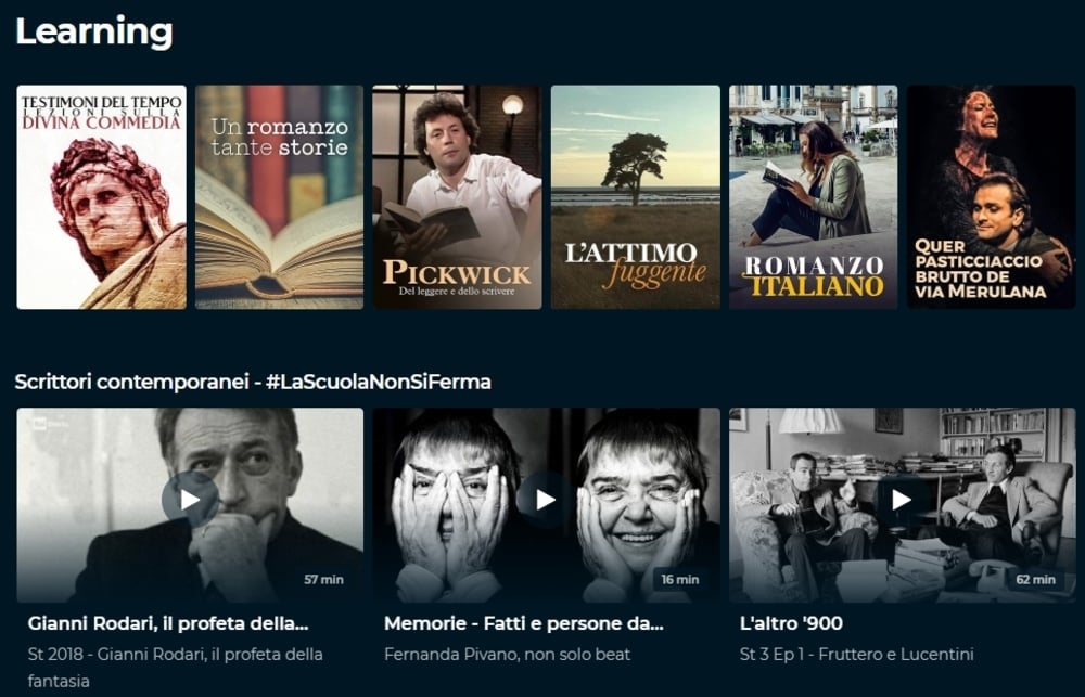 Raiplay per la Scuola, tanti contenuti in streaming per la didattica a distanza