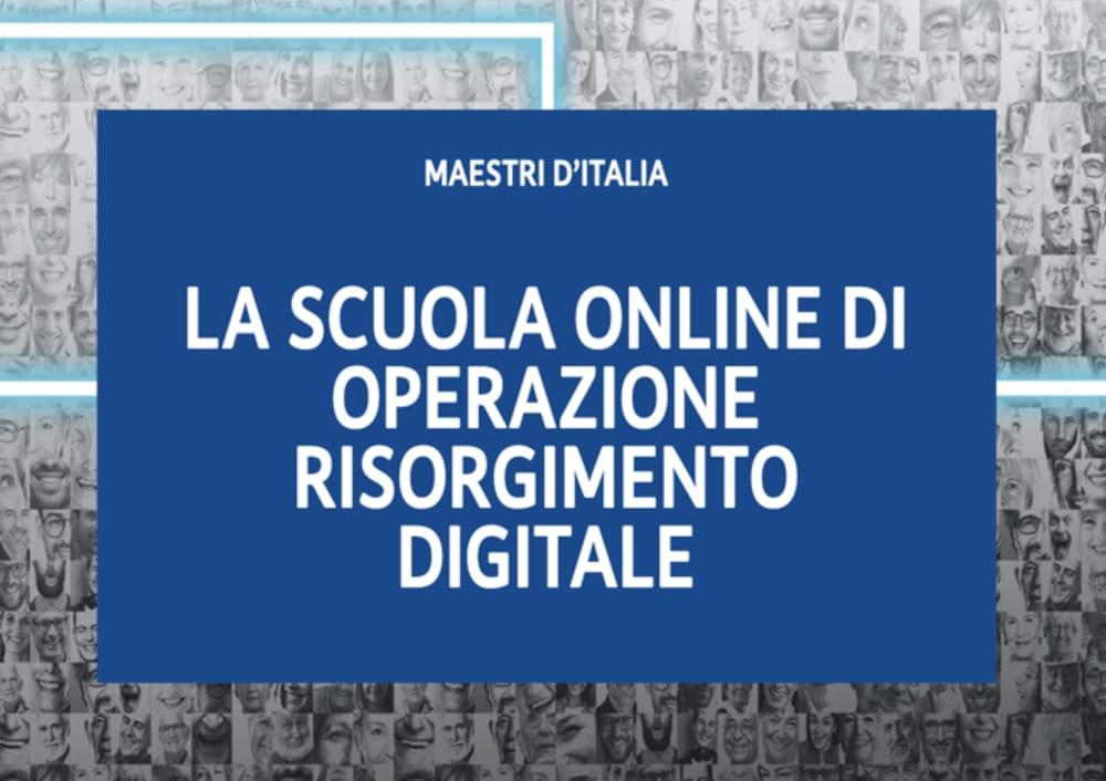 Maestri d'Italia, la scuola online per tutti a cura di Tim