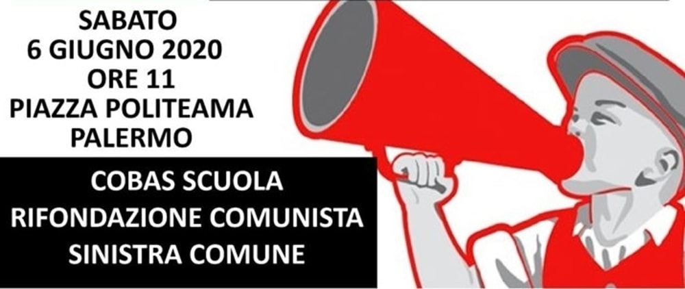 Cobas Scuola in piazza a Palermo sabato 6 giugno