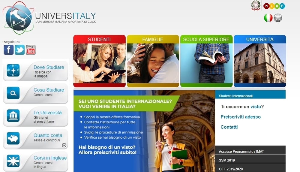 Universitaly: il portale per chi vuole frequentare l'Università in Italia