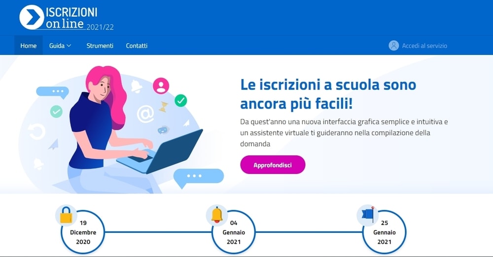 Iscrizioni Scolastiche 2021/2022 Online: al via da oggi lunedì 4 gennaio