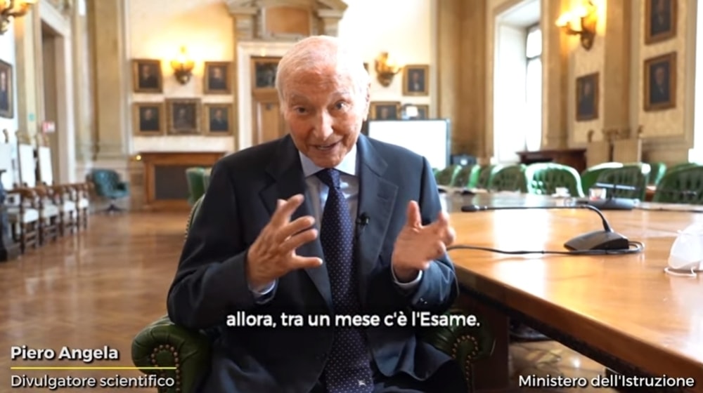 Il messaggio di Piero Angela ai maturandi 2021