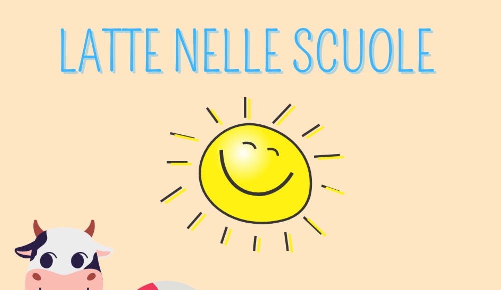 Latte nelle scuole 2021/22: iscrizioni all'iniziativa entro il 17 dicembre