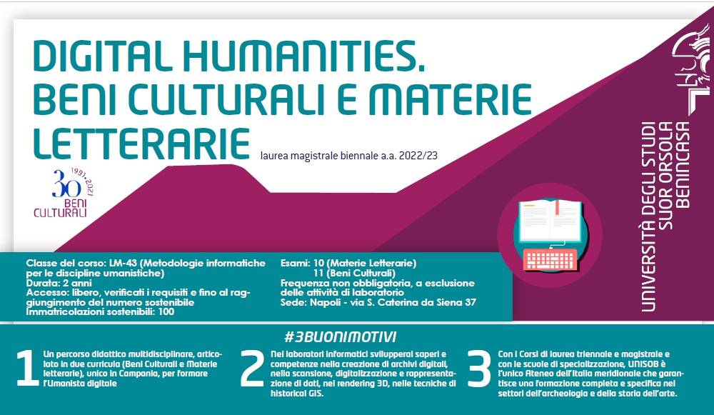 Nuovo corso di laurea in Umanista Digitale a Napoli