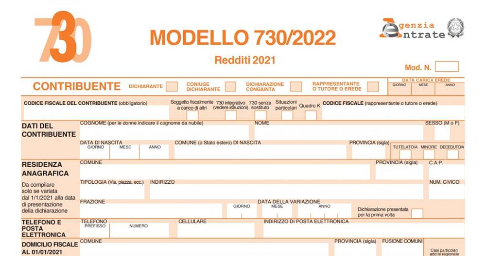 Modello 730/2022 Redditi 2021: il 30 settembre ultimo giorno per la presentazione