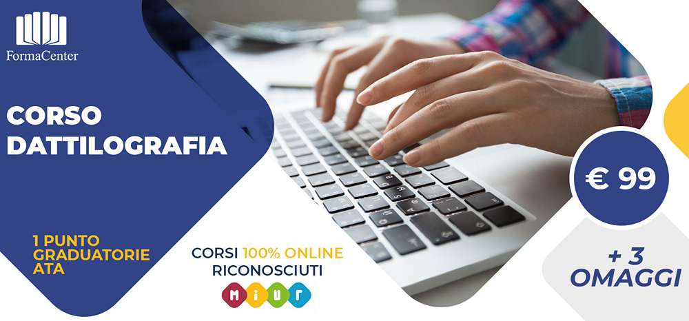 Corso Dattilografia online riconosciuto Miur by Formacenter