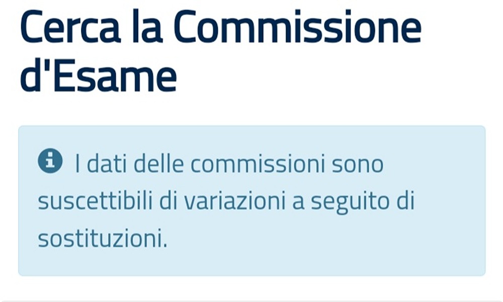 Motore di Ricerca Commissioni d'Esame Maturità 2023