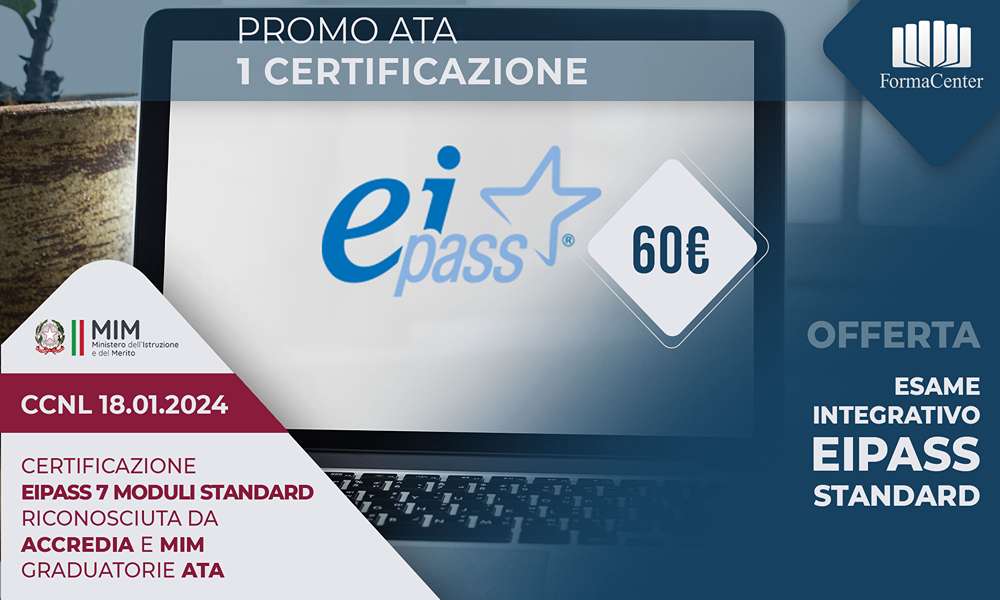 Eipass 7 Moduli Standard Certipass, certificazione ATA riconosciuta da MIM e Accredia: costo e informazioni