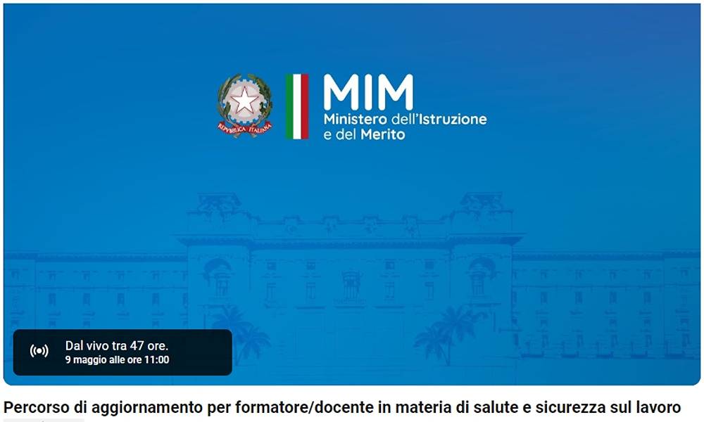 Aggiornamento professionale per formatore/docente in tema di salute e sicurezza sul lavoro