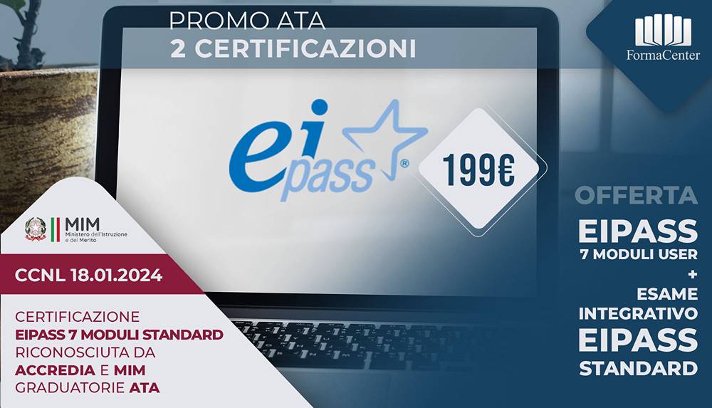 Eipass 7 Moduli User ed Esame Integrativo Eipass Standard riconosciuti Accredia e Mim