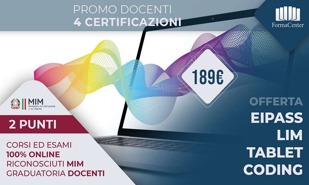 4 Certificazioni Informatiche Eipass Lim Tablet Coding: prezzo, punti, corsi ed esami online