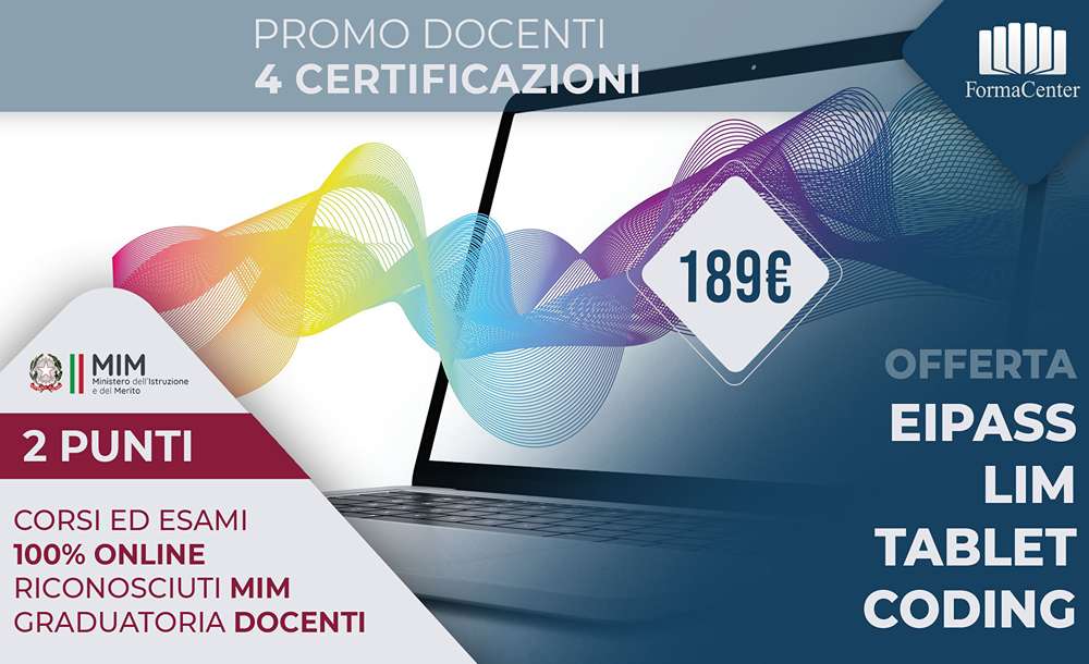 Corso Eipass Lim Tablet Coding by Formacenter: quattro certificazioni informatiche per Docenti e ATA