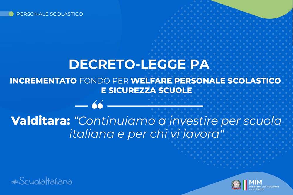 Decreto Legge PA, aumentato fondo per welfare del personale scolastico e sicurezza delle scuole