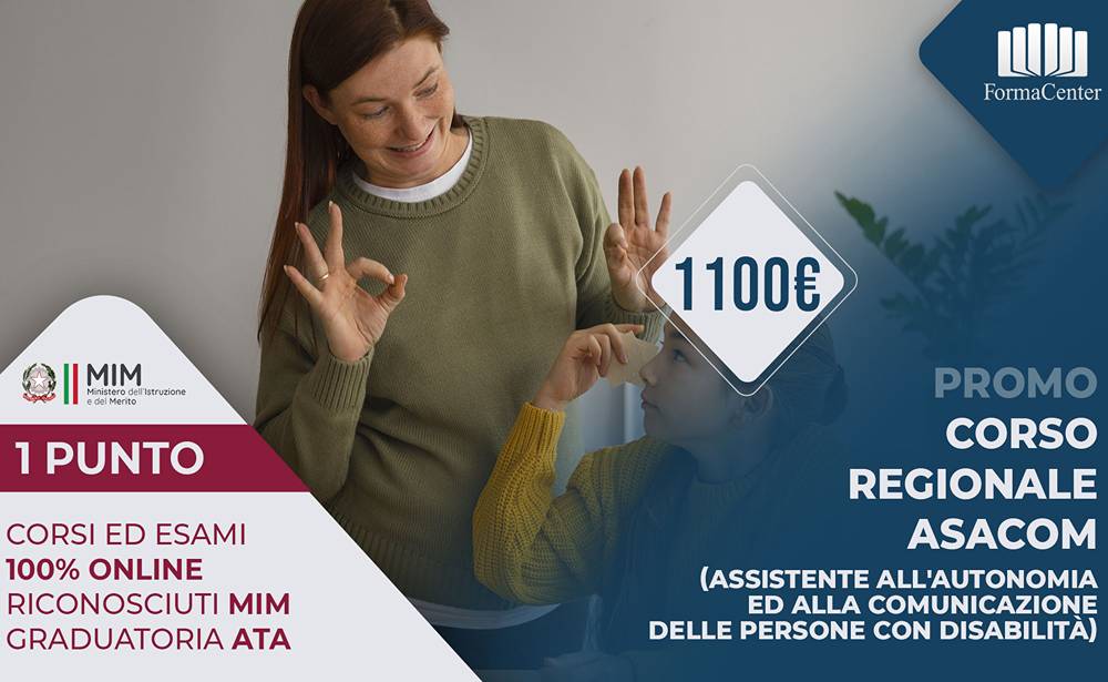 Corso ASACOM per Assistente all'autonomia e alla comunicazione delle persone con disabilità