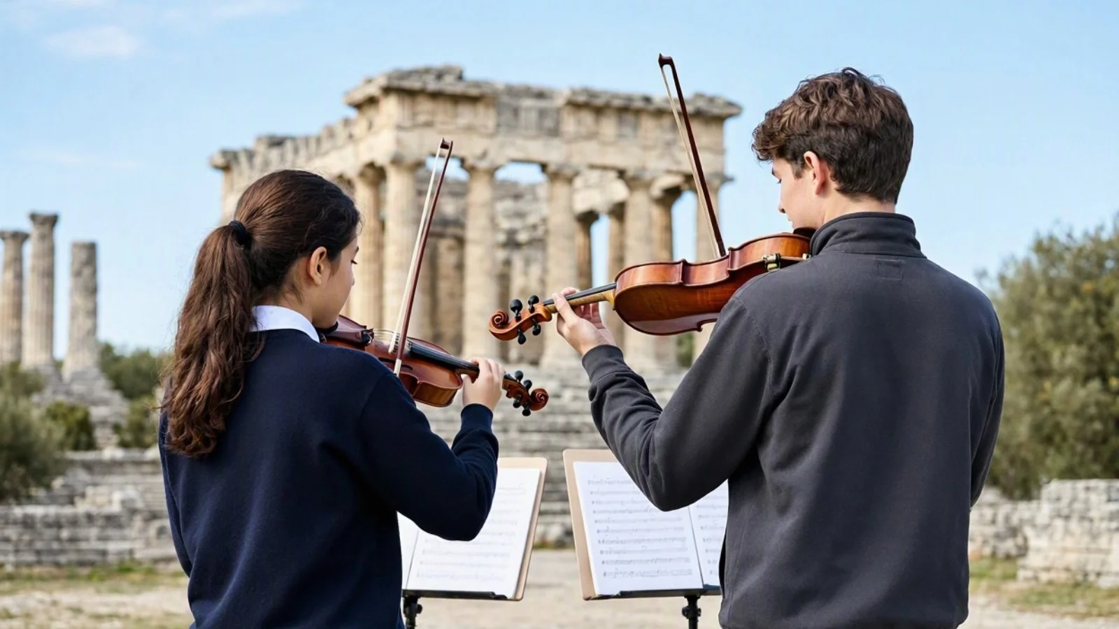 Capaccio Paestum: mille studenti in concerto davanti al Tempio