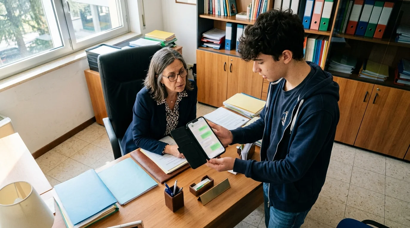 Chat WhatsApp a scuola, screenshot validi come prova