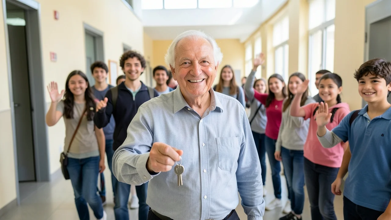 Collaboratore scolastico va in pensione dopo quarant'anni di servizio