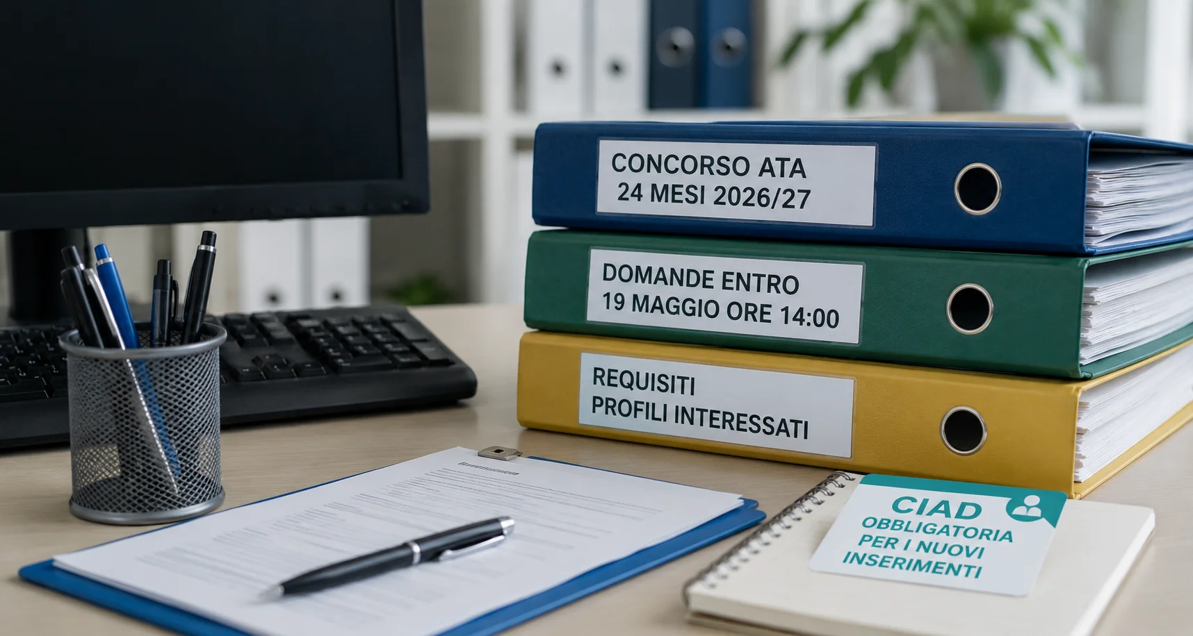 Concorso ATA 24 mesi 2026: domande entro il 19 maggio