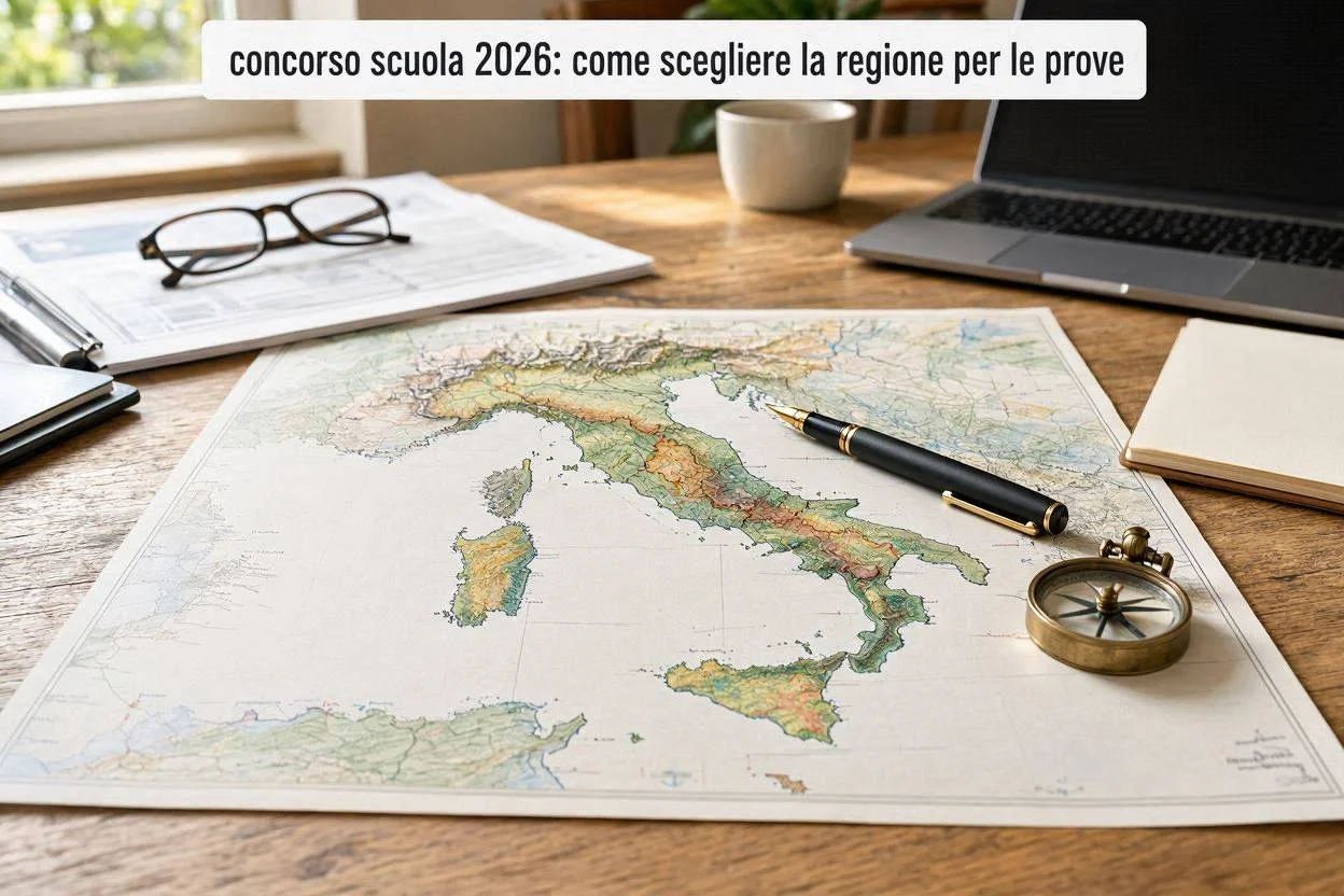 Concorso scuola 2026: come scegliere la regione per le prove