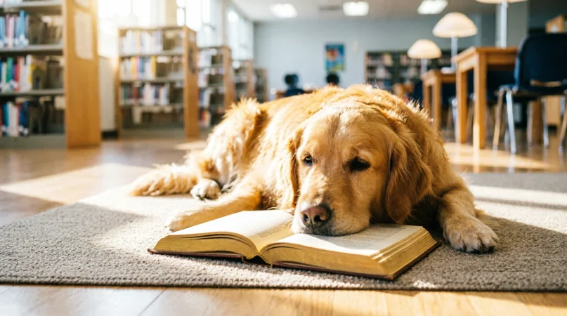 Disabilità, a Pula la lettura in biblioteca si fa con i cani