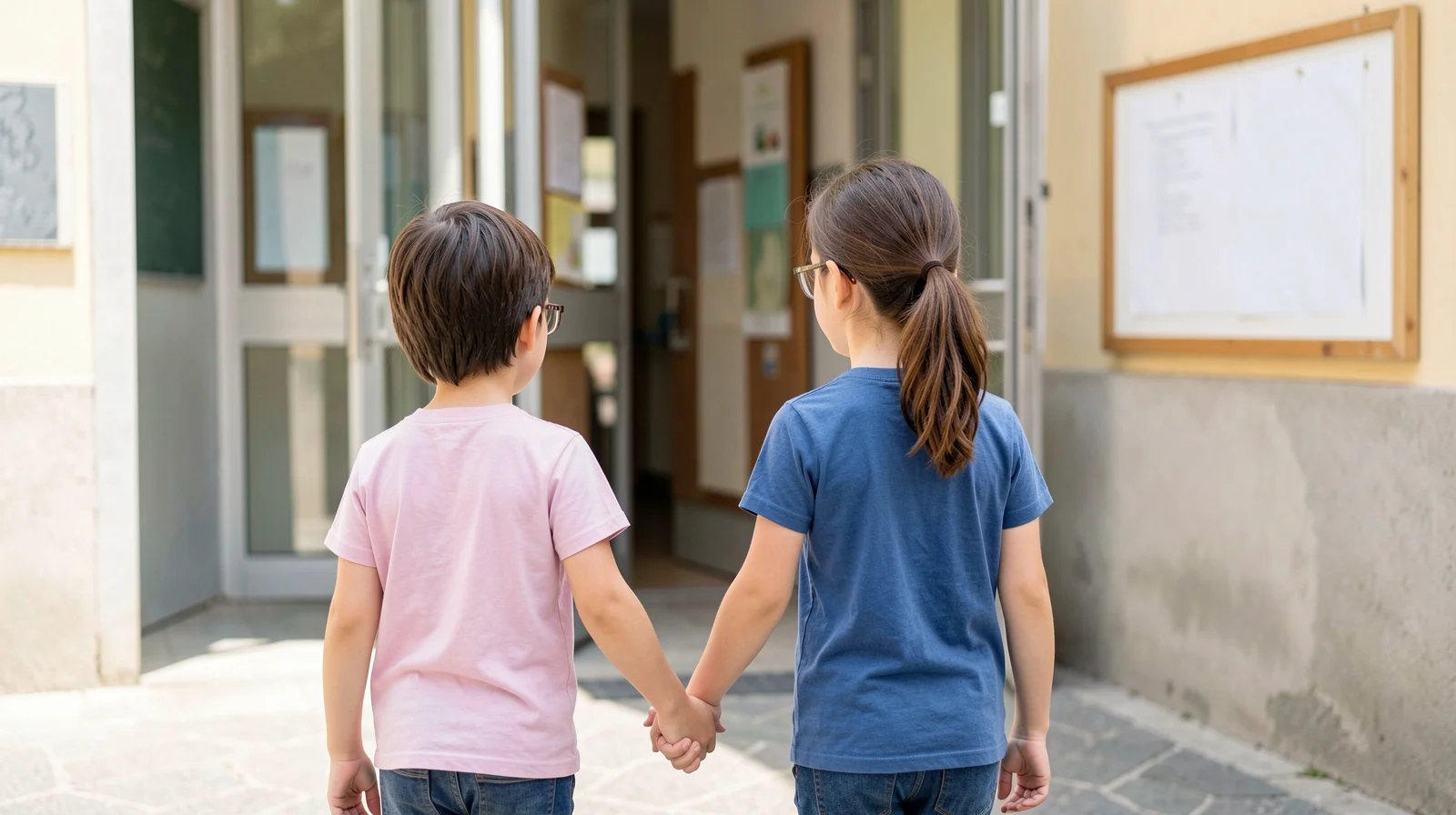 Famiglia del bosco: i tre bambini entrano per la prima volta a scuola