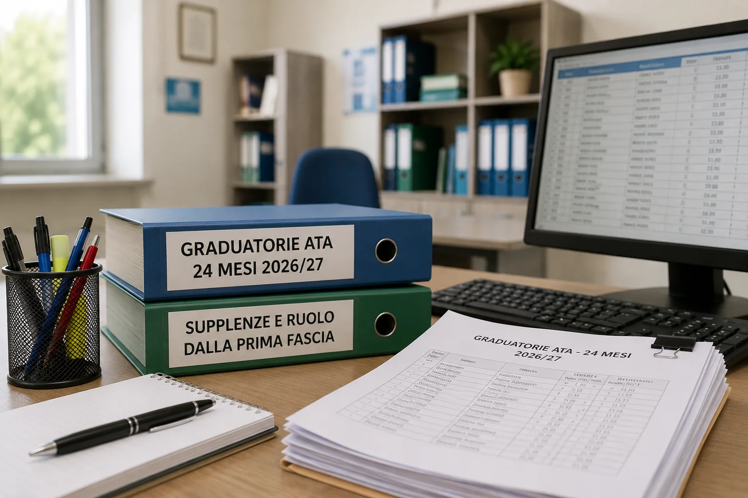 Graduatorie ATA 24 mesi 2026/27: supplenze e ruolo dalla prima fascia