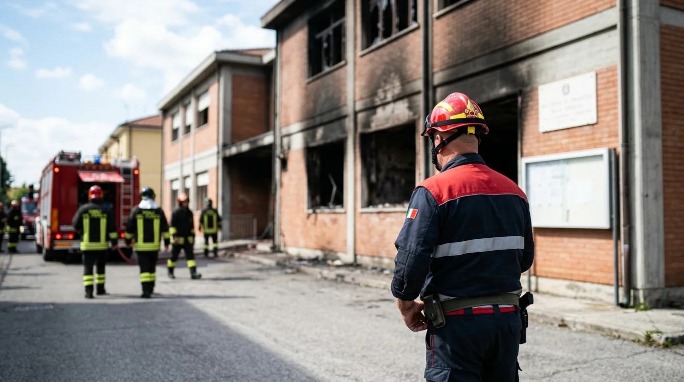 Incendio alla scuola Pestalozzi di Catania: plesso devastato