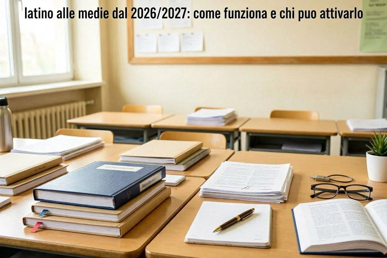 Latino alle medie dal 2026/2027: come funziona e chi può attivarlo