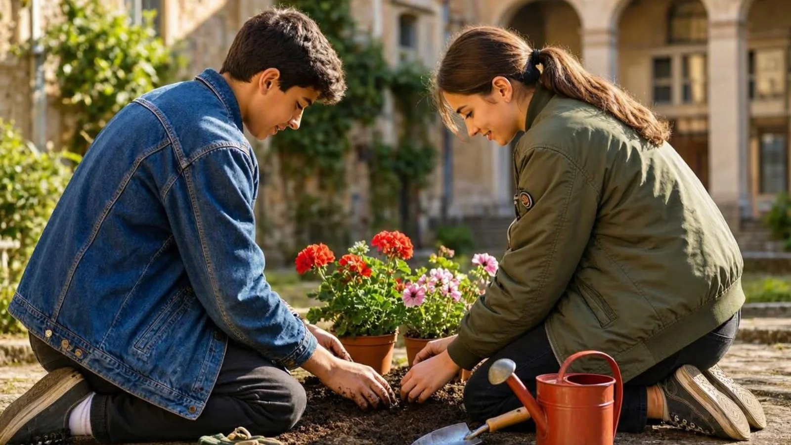 Lecce, gli studenti del Liceo Palmieri curano il giardino storico
