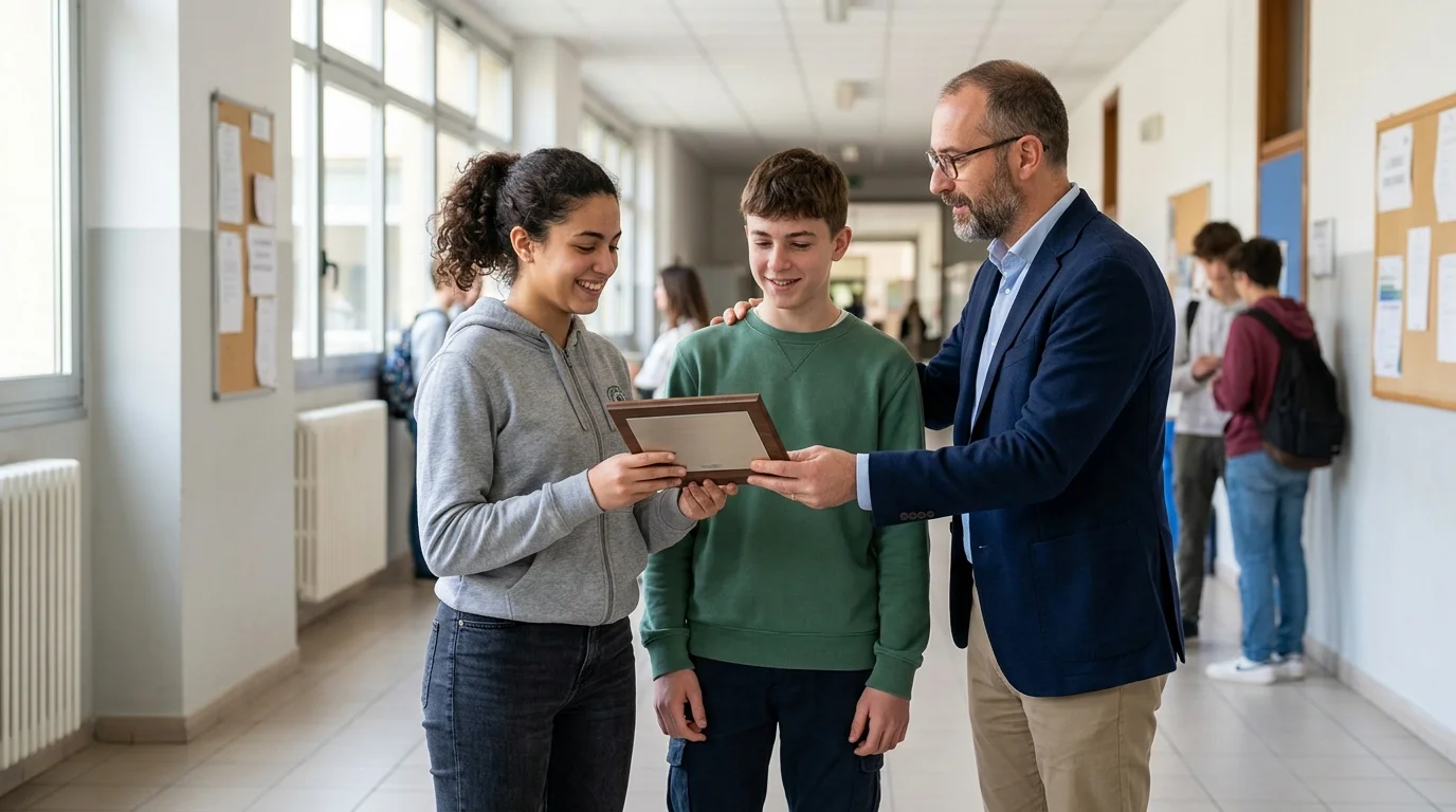 Leini premia tre studenti della scuola media Casalegno