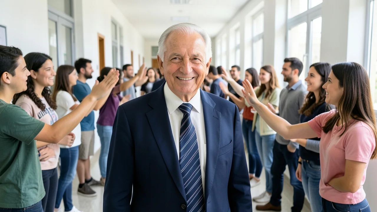 Pedrengo saluta il preside Luigi Airoldi