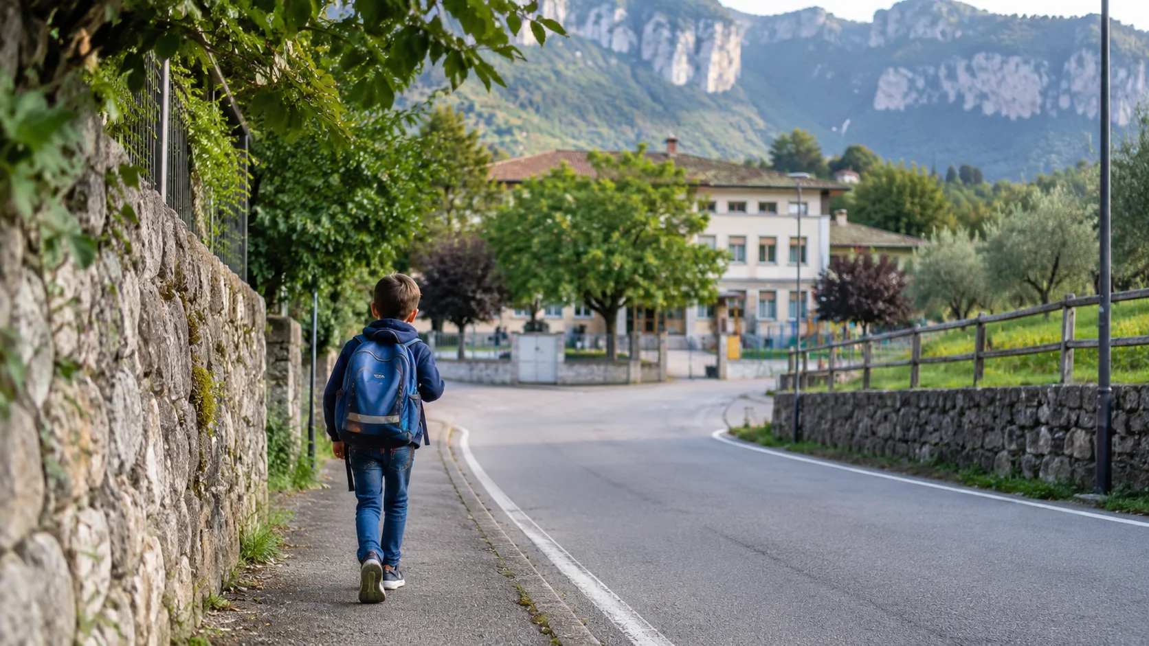 Scuolabus negato per 40 metri: tre bambini a piedi a Fiavè