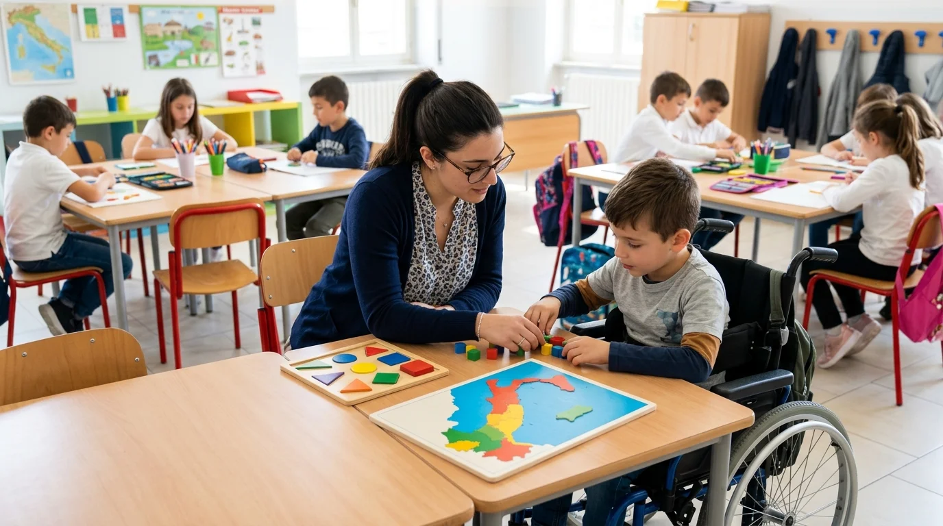 Sostegno scolastico, cresce il numero di alunni con disabilità