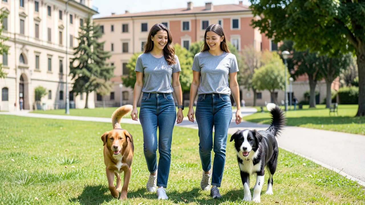 Studenti universitari aiutano i cani del canile