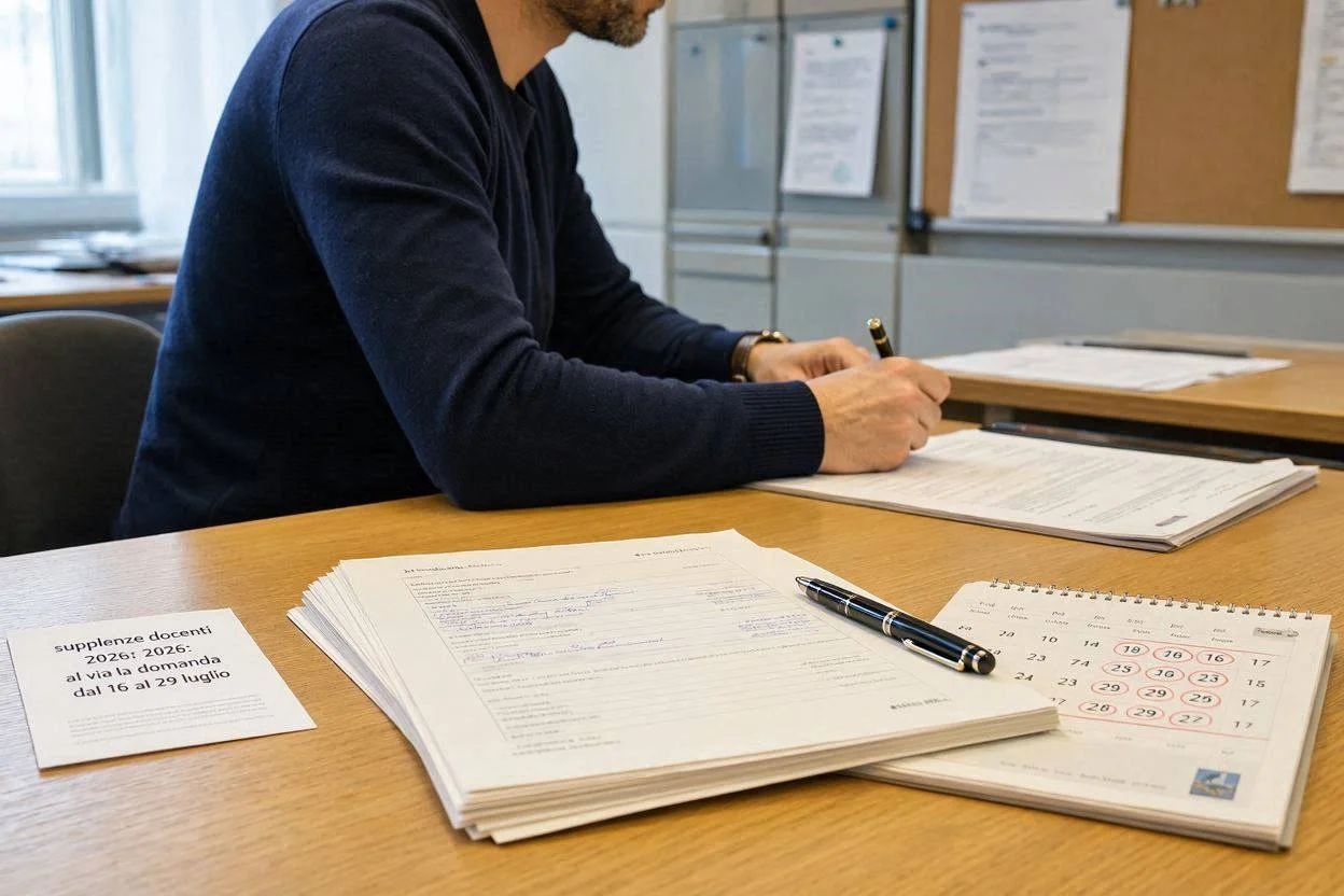 Supplenze docenti 2026: al via la domanda dal 16 al 29 luglio