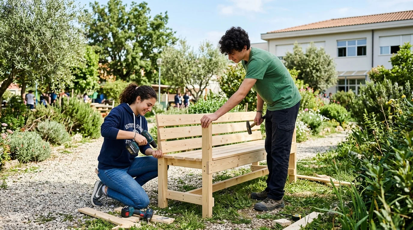 Varano Borghi, la comunità scolastica crea un'aula all'aperto