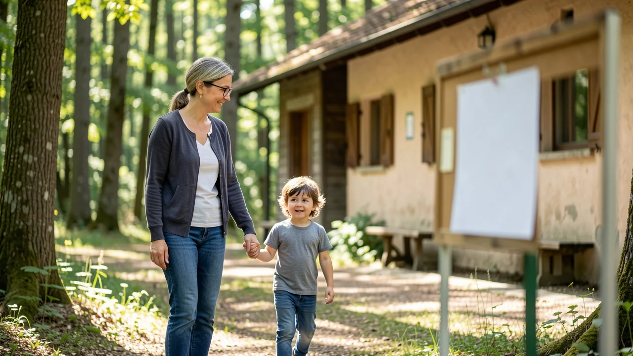 Vasto, primo giorno di scuola per i bambini della famiglia nel bosco